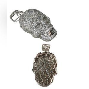 Skull charm Sterling silver .925 NEW